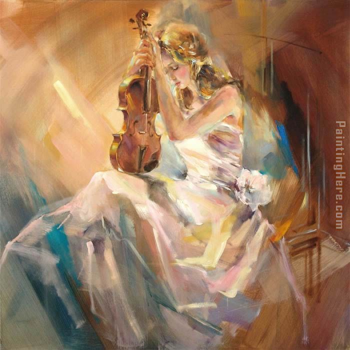 Romance with a Violin painting - Anna Razumovskaya Romance with a Violin art painting